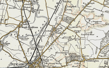 Old map of Winthorpe in 1902-1903