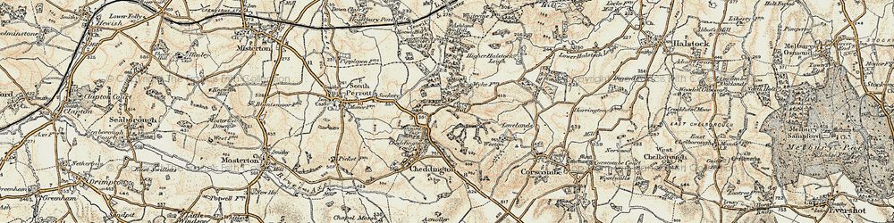Old map of Winyard's Gap in 1899