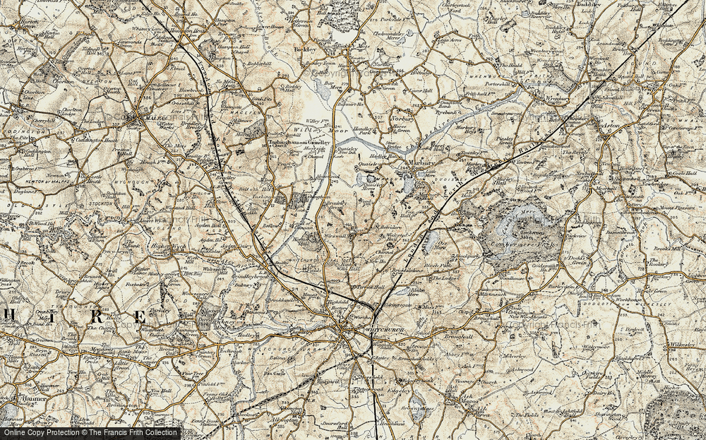 Old Map of Wirswall, 1902 in 1902