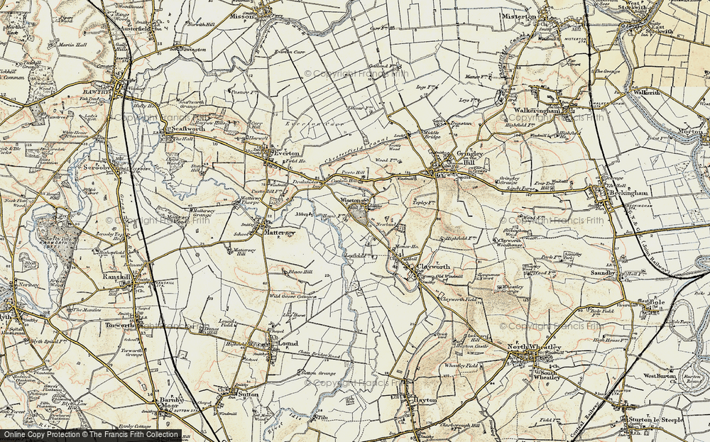 Old Map of Wiseton, 1903 in 1903