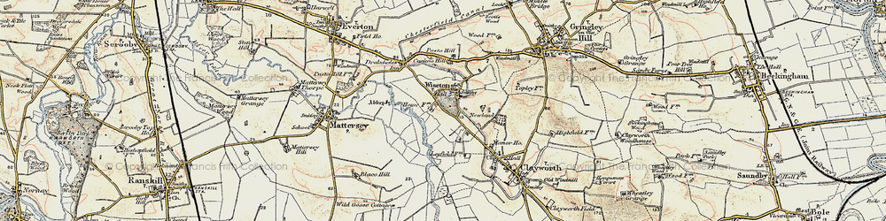 Old map of Wiseton in 1903