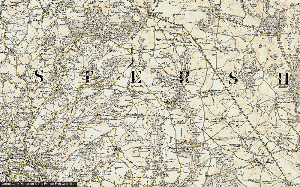 Old Map of Wishanger, 1898-1899 in 1898-1899