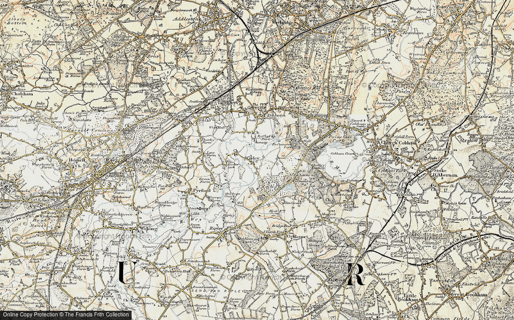 Old Map of Wisley, 1897-1909 in 1897-1909