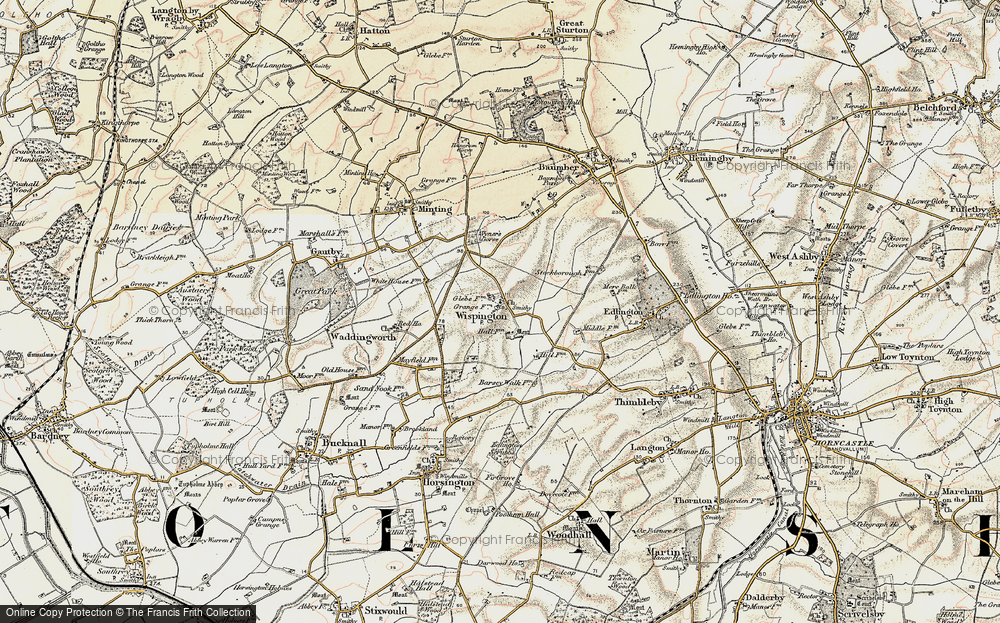 Old Map of Wispington, 1902-1903 in 1902-1903