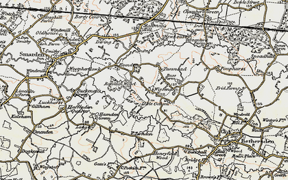 Old map of Wissenden in 1897-1898
