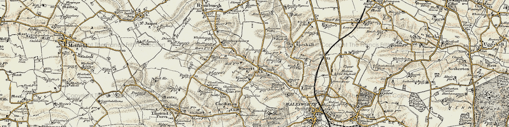 Old map of Wissett in 1901-1902