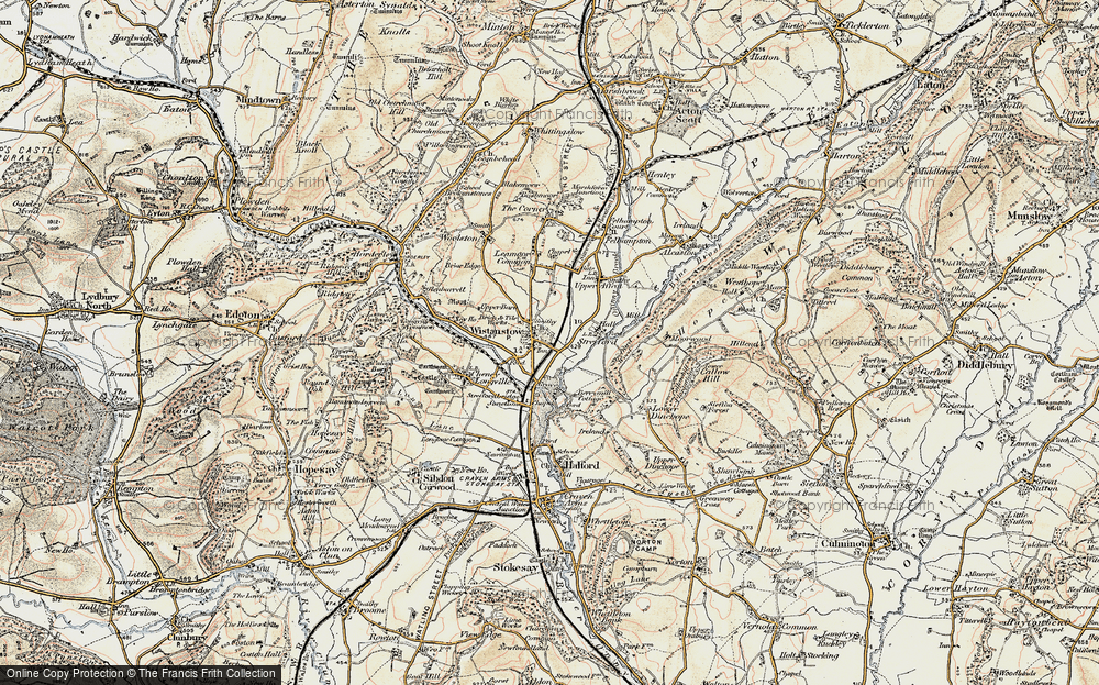 Old Map of Wistanstow, 1901-1903 in 1901-1903