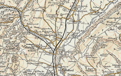 Old map of Wistanstow in 1901-1903