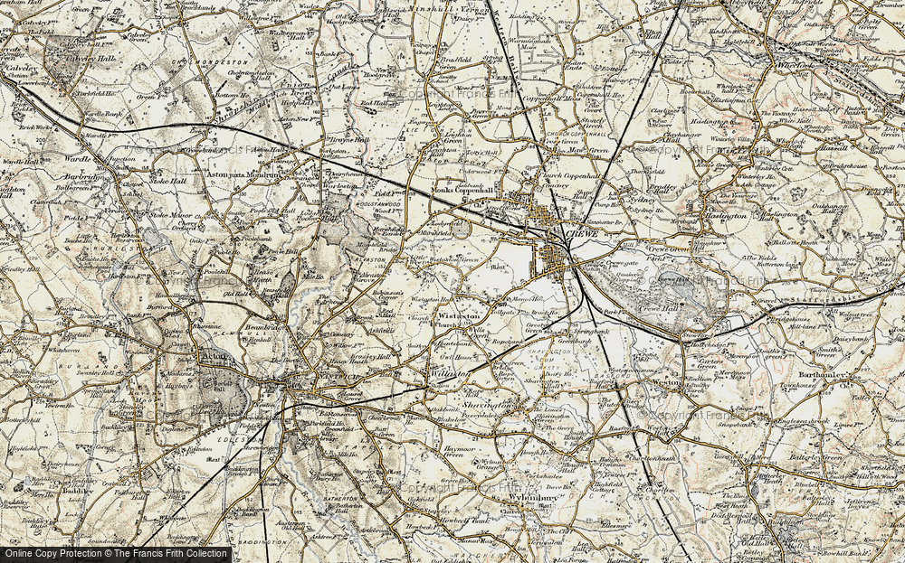 Old Map of Wistaston Green, 1902-1903 in 1902-1903