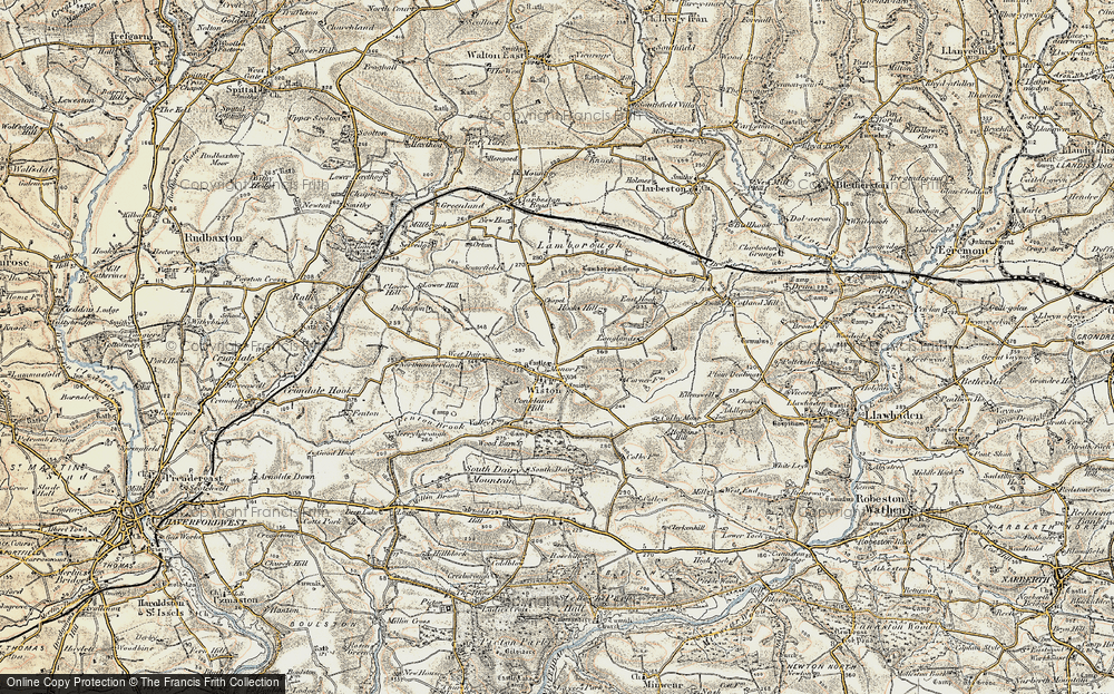 Old Map of Wiston, 1901-1912 in 1901-1912