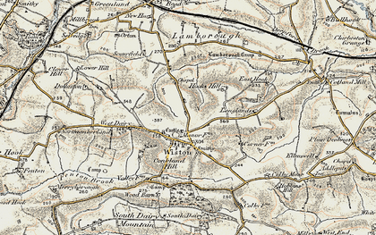 Old map of Wiston in 1901-1912