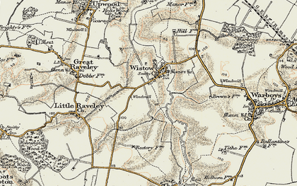 Old map of Wistow in 1901