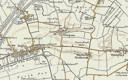 Old map of Burnt Hill in 1901