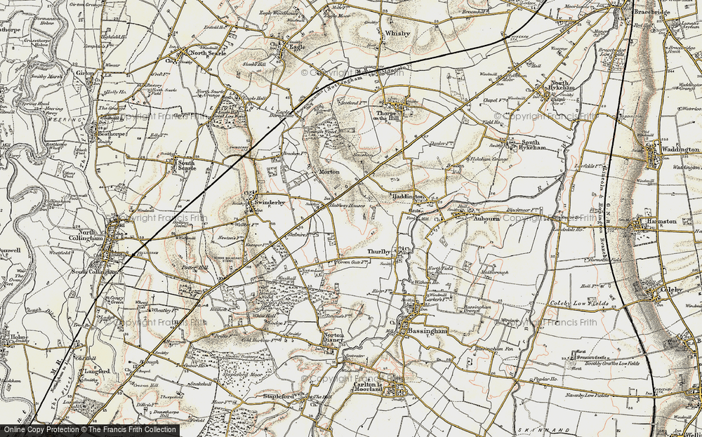 Old Map of Witham St Hughs, 1902-1903 in 1902-1903