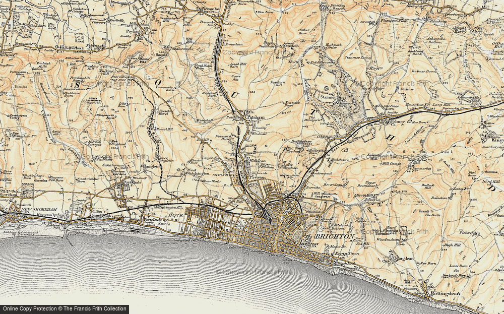 Old Map of Withdean, 1898 in 1898