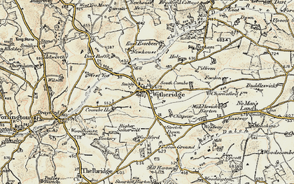 Old map of Witheridge in 1899-1900