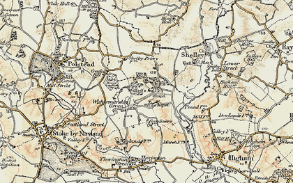 Old map of Withermarsh Green in 1898-1901