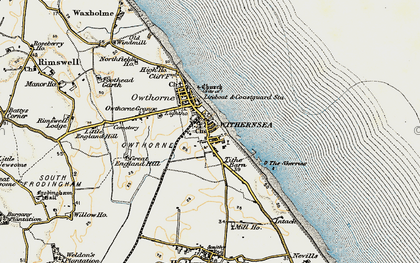 Old map of Withernsea in 1903-1908