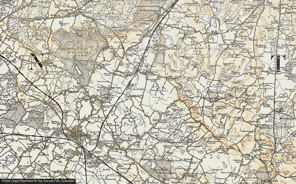 Old Map of Withersdane, 1897-1898 in 1897-1898