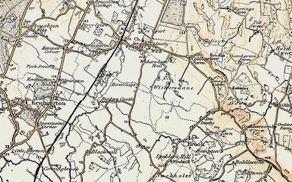 Old map of Withersdane in 1897-1898