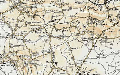 Old map of Withial in 1899