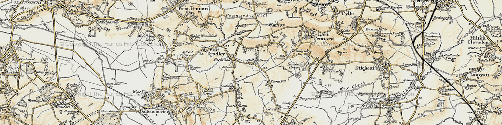 Old map of Withial in 1899