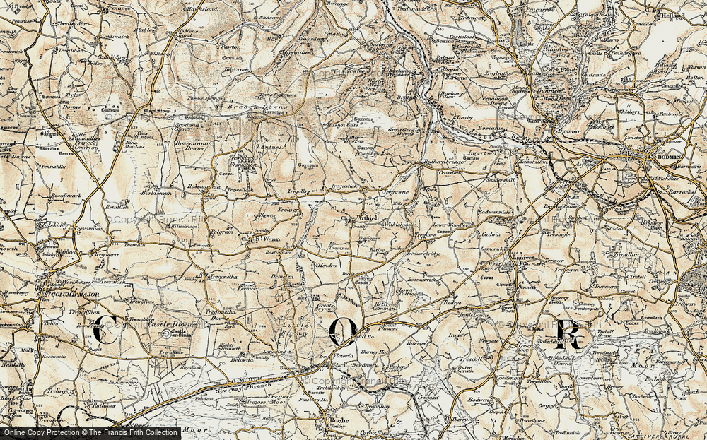 Old Map of Withiel, 1900 in 1900