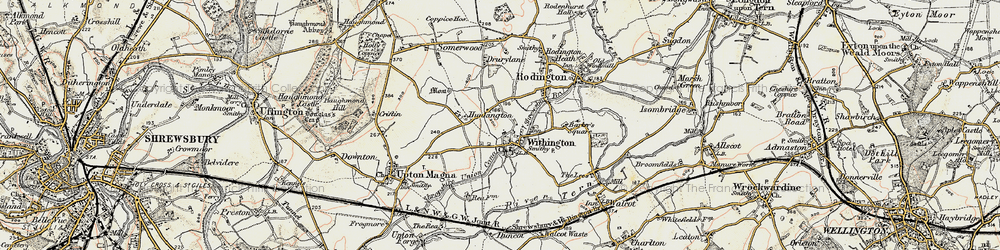 Old map of Withington in 1902