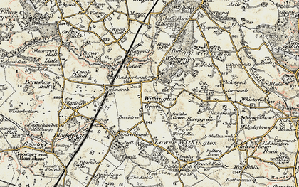 Old map of Withington Green in 1902-1903