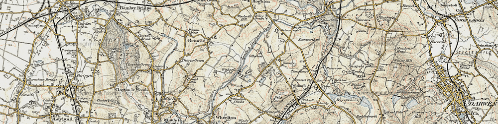 Old map of Withnell Fold in 1903