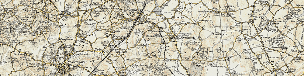 Old map of Withybed Green in 1901-1902