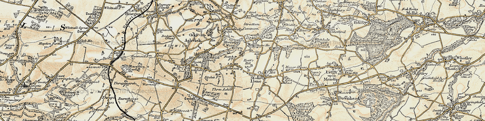 Old map of Withybrook in 1899