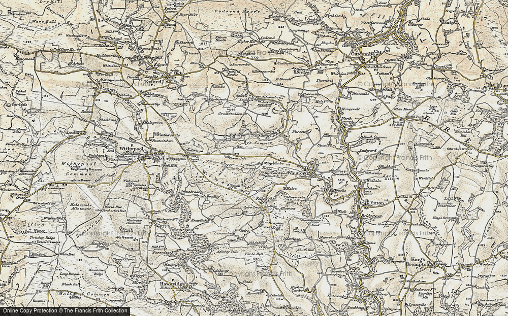 Old Map of Withycombe, 1900 in 1900