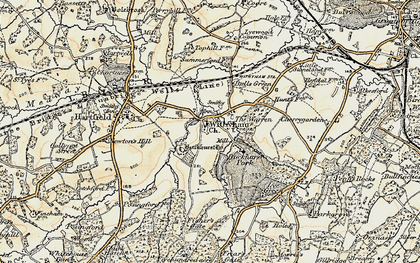 Old map of Withyham in 1898