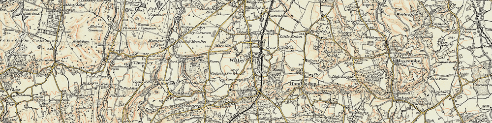 Old map of Witley in 1897-1909