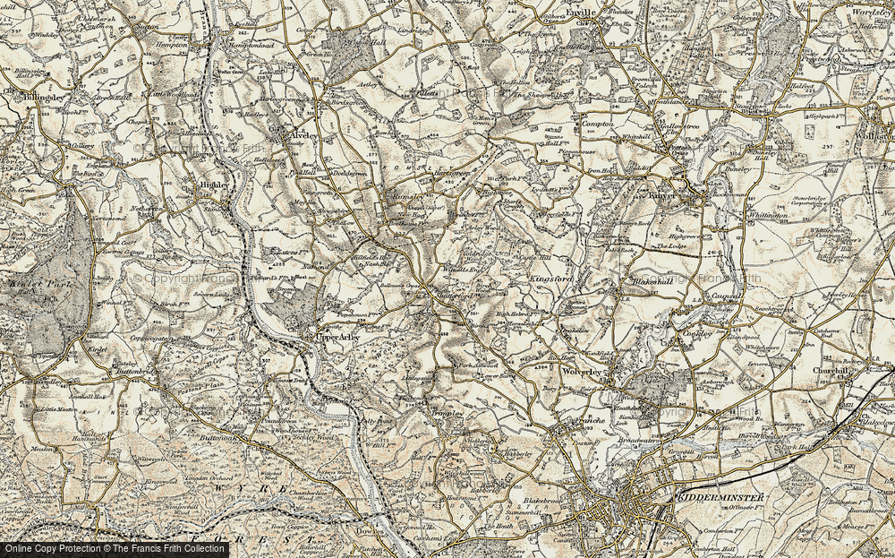 Old Map of Witnells End, 1901-1902 in 1901-1902