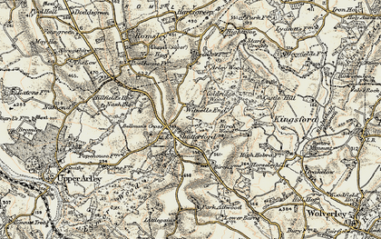 Old map of Witnells End in 1901-1902