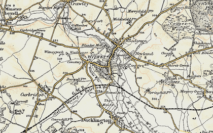 Old map of Witney in 1898-1899