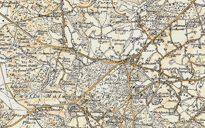 Old map of Wittensford in 1897-1909