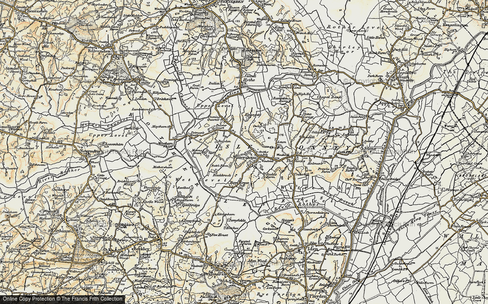 Old Map of Wittersham, 1898 in 1898