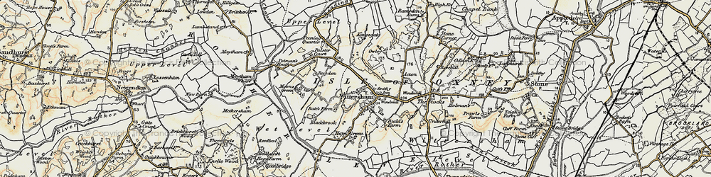 Old map of Wittersham in 1898