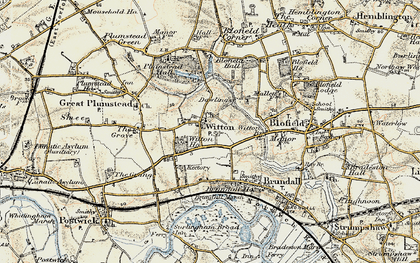 Old map of Witton in 1901-1902