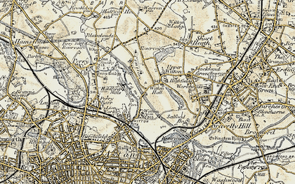 Old map of Witton in 1902