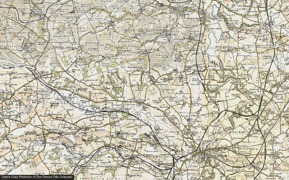Old Map of Witton Gilbert, 1901-1904 in 1901-1904