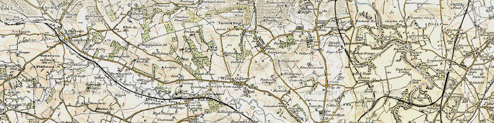 Old map of Witton Gilbert in 1901-1904