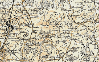 Old map of Wivelsfield Hall in 1898
