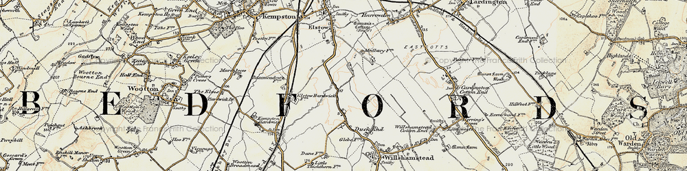 Old map of Wixams in 1898-1901