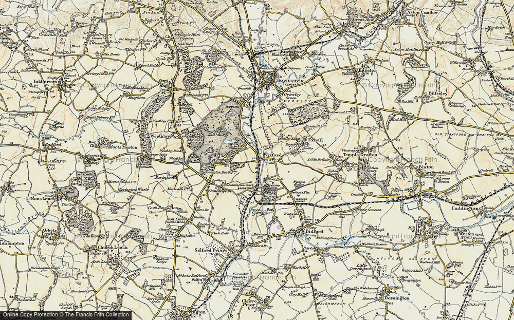 Old Map of Wixford, 1899-1902 in 1899-1902