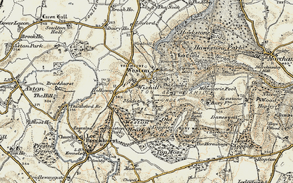Old map of Weston Heath Coppice in 1902