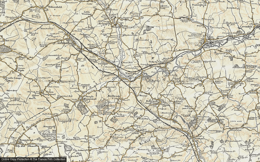 Old Map of Wixoe, 1898-1901 in 1898-1901